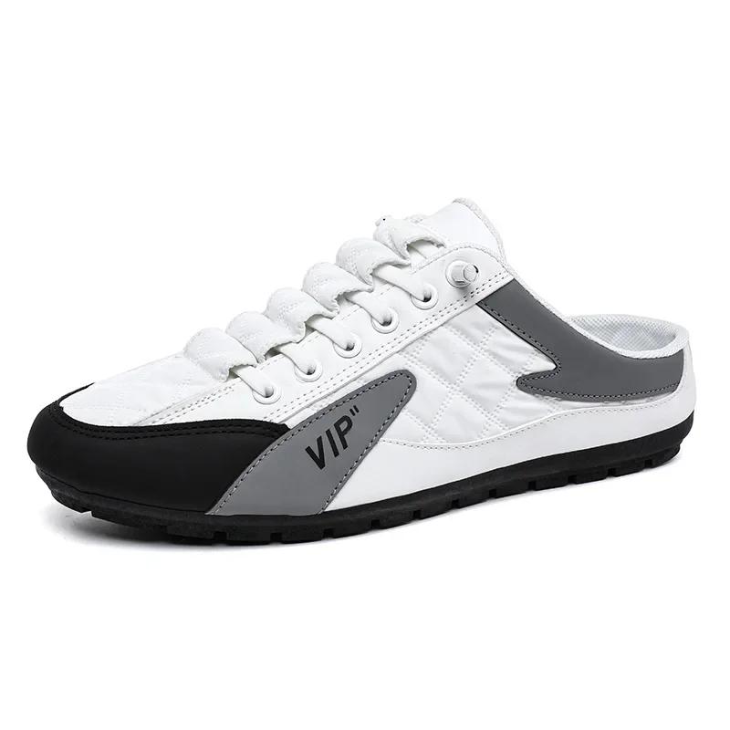 Fashion Trend Branded Half Slipper for Men Classic Summer Casual Shoes Men's Flat Shoe Slippers Concise Men Sneakers Chinelos Masculinos