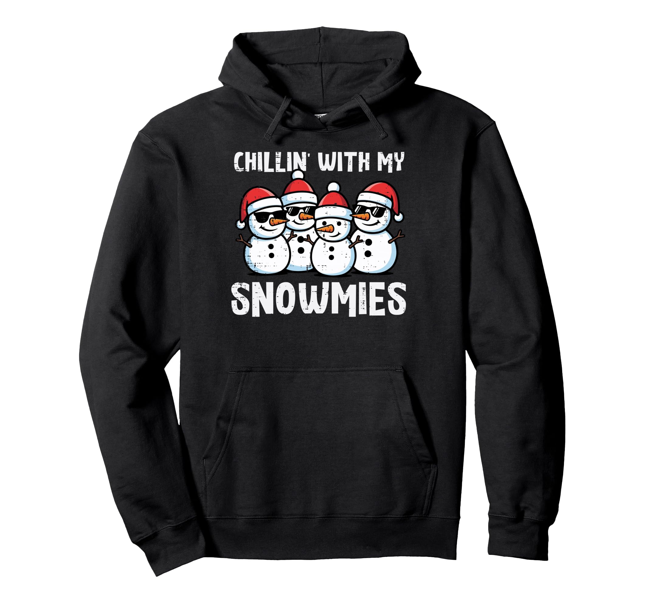 

Christmas Snowman Snomies Funny Christmas Hoodie for and Kids Chillin Men, Women, чёрный