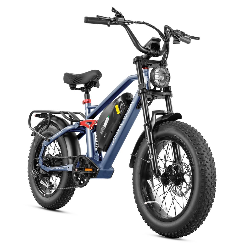 EAhora Terra Black/Green/Blue 1000W Single Motor 48V15AH Detachable Battery 20 * 4.0-inch Tire City Road with Suspension Electric Bicycle