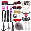 Sexuální hračky pro ženy Erotické BDSM Bondage Gear Kožená pouta Anální kolík s ocasem Fetish Lana Vakuová pumpa pro hru SM pro dospělé
