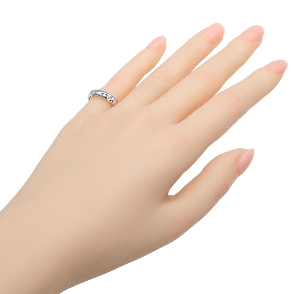 CARTIER Stella Ring K18 white gold/diamond #4.7(US Size) 4.62g Women Used