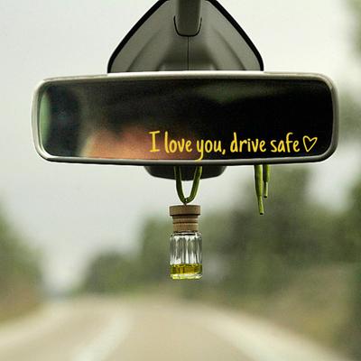 I Love You Drive Safe Stickers Rear View Mirror Vinyl Decal for Women