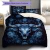 Cow Skull Pattern Bedding Home Decoration Birthday Gift (1 * duvet cover + 2 * pillowcase, without core)