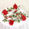 European and American Christmas Wall Hanging: Red Berry Rattan Decoration for Festive Atmosphere