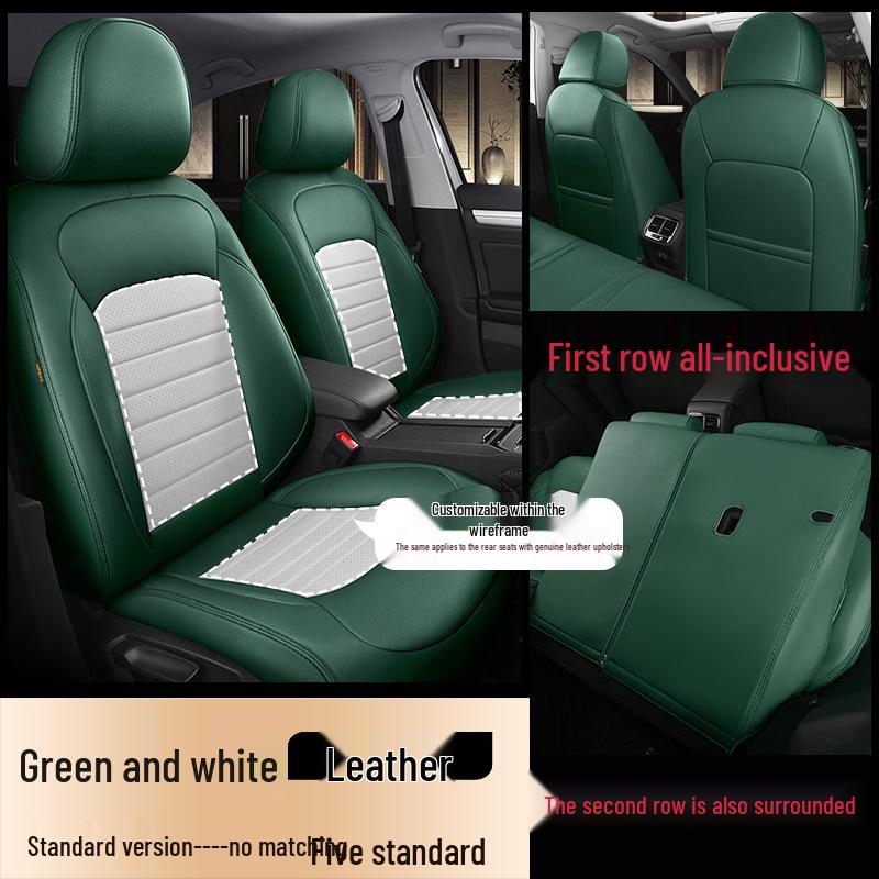 Custom Lingdu Car Seat Cover - All-Season, Wear-Resistant Leather, Full Wrap for Five-Seater.