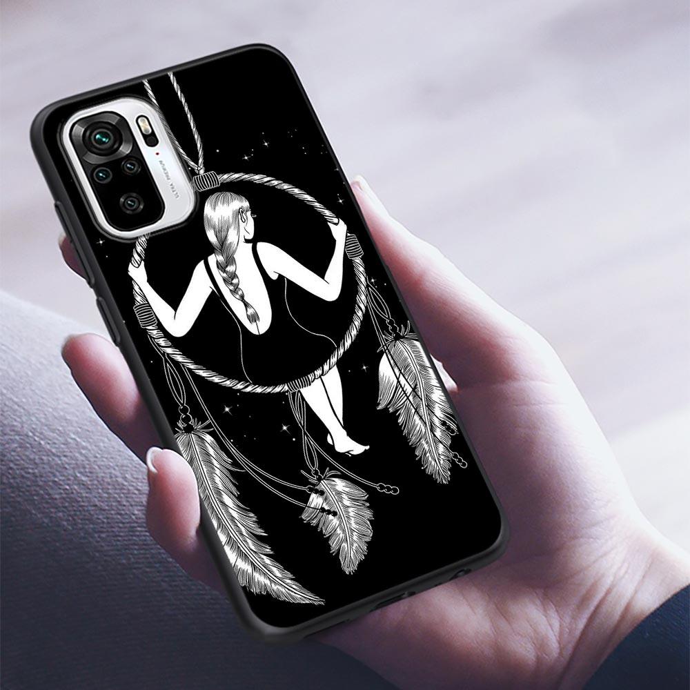 Mythos Legende Kunst Katze Fuchs Fisch Silikon Handyhülle Für Xiaomi Redmi Note 9 9T 10 10s 11 11s 11E 8 7 Poco M3 M4 Pro 5G Hüllen