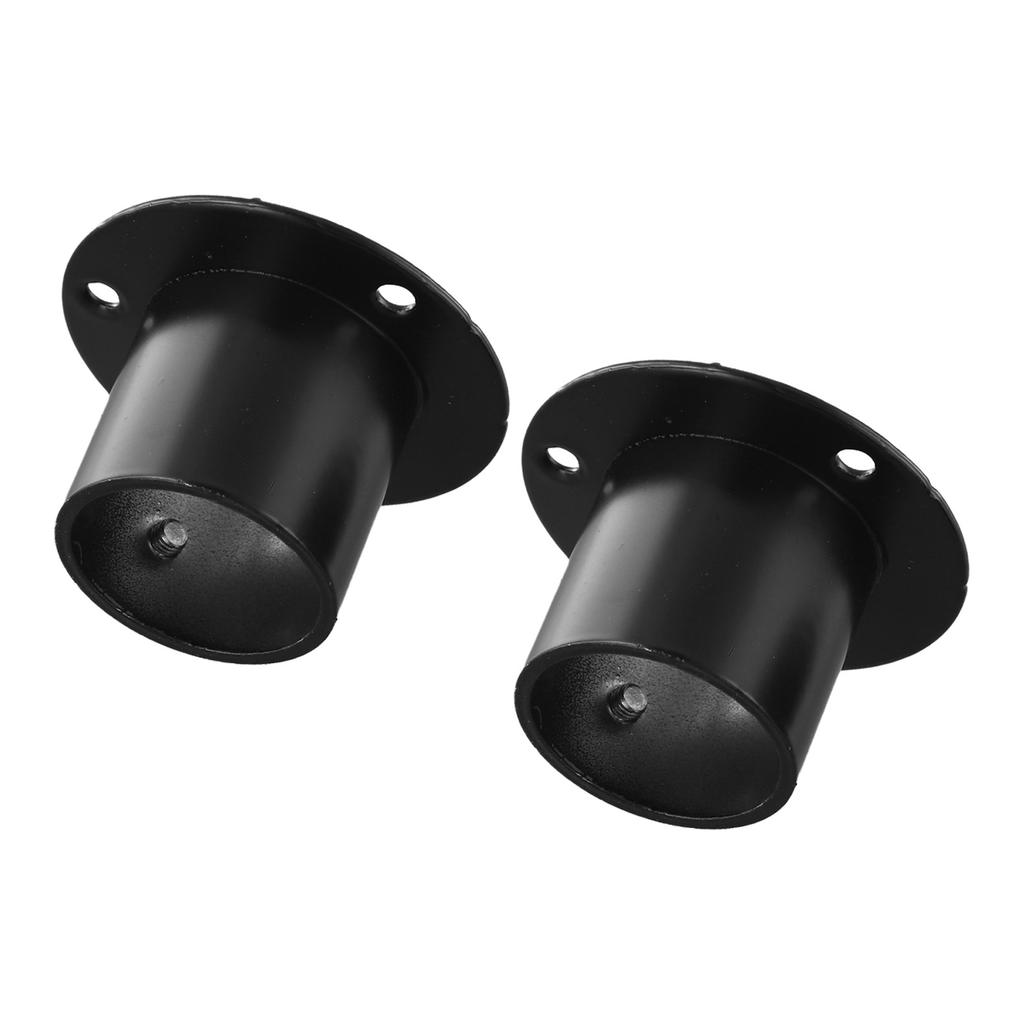 Wardrobe Rail Supports 2pc Anti-rust Black Bracket