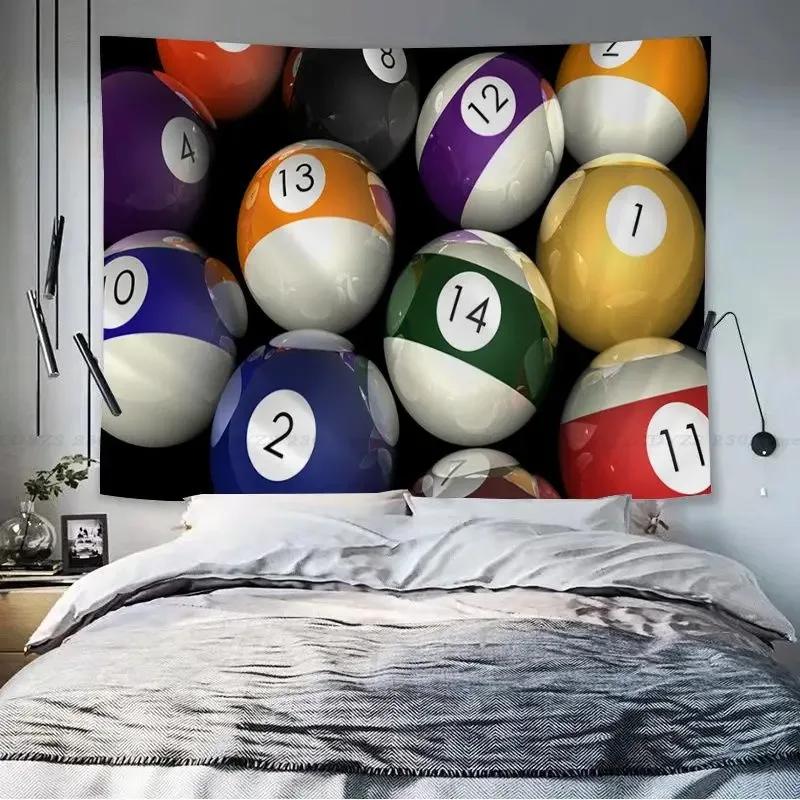 Billiards Animation Tapestry Office Living Room Tapestry Home Wall Decoration Tapestry