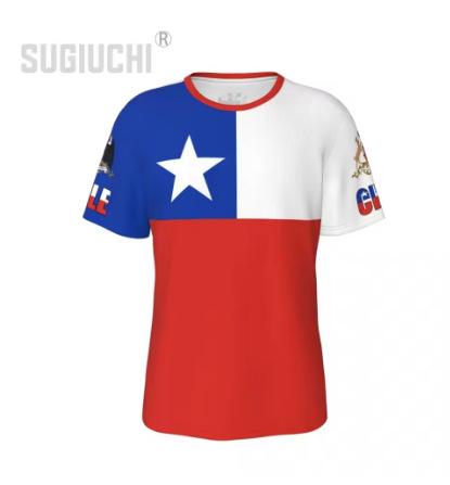 Fashion Women's T-Shirt Chilean Flag Comoros Cote Diva Flag Pattern 3D Printing Comfortable Sports Men's Short Sleeves