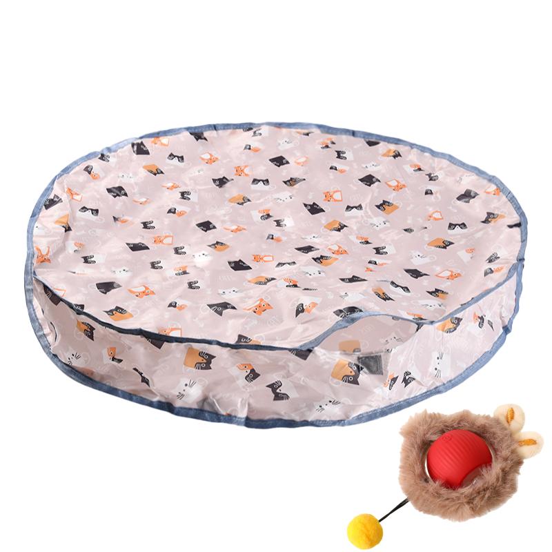 Smart Interactive Cat Toys Ball Fast Rolling In Pouch Hide and Seek Kitten Toy Motion Activated Interactive Cat Toy for Indoor