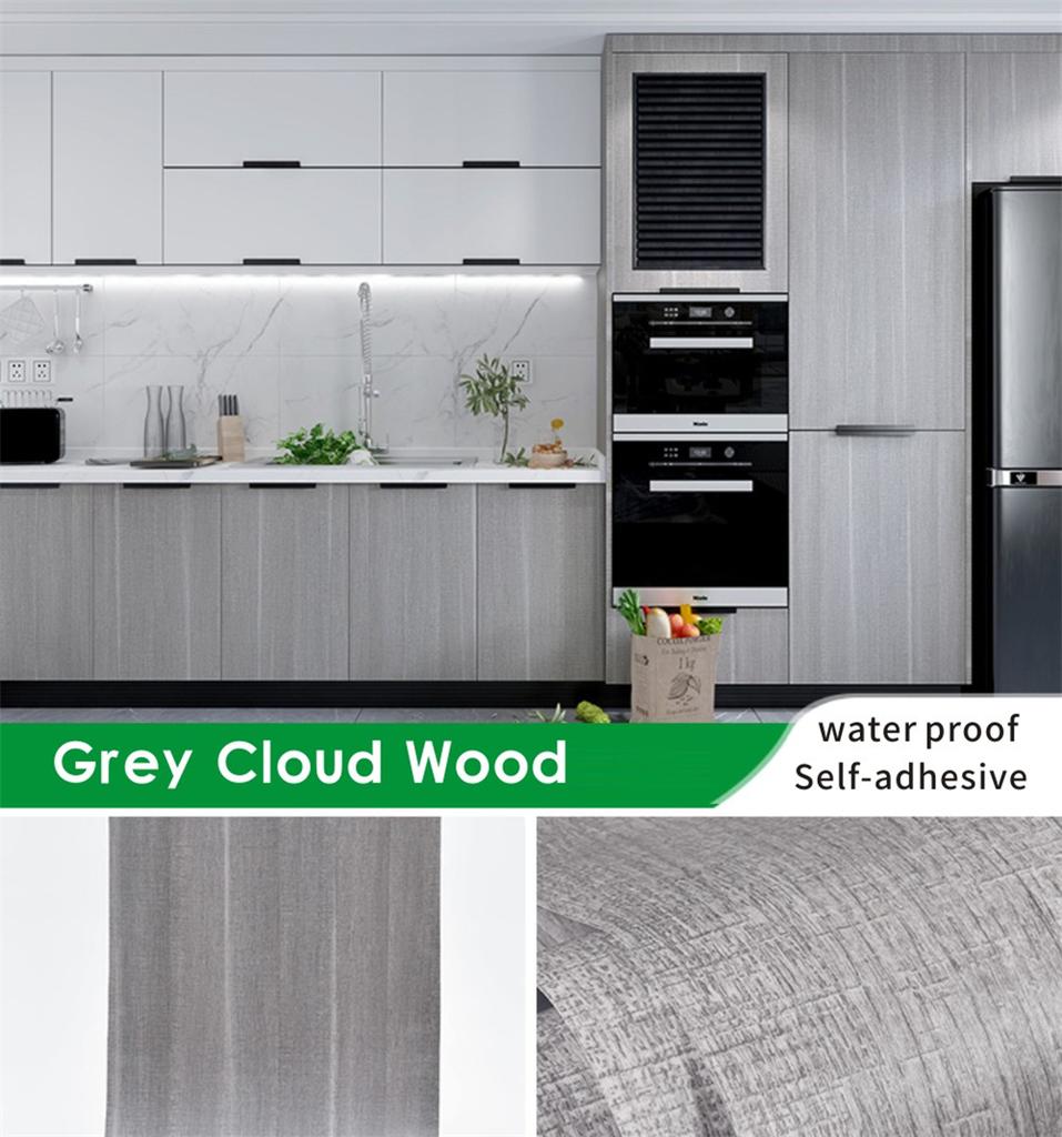 55cm Width Wood Grain PVC Wallpaper for Door Wardrobe Cupboard Table Furniture Waterproof Self Adhesive Stickers Home Decor Film