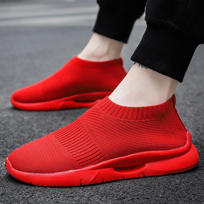 Unisex Summer Casual Sports Sneakers Breathable SlipOn Women Men Light Running Shoes Jogging Slip Loafer Womens Sock