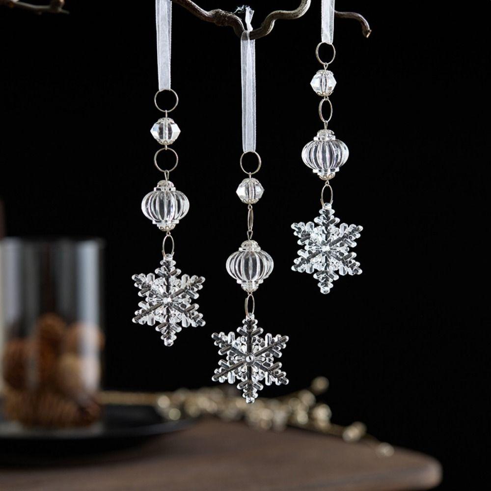 Acrylic Drop Ornaments Transparent Xmas Tree Embellishment Christmas Hanging Pendants  Christmas