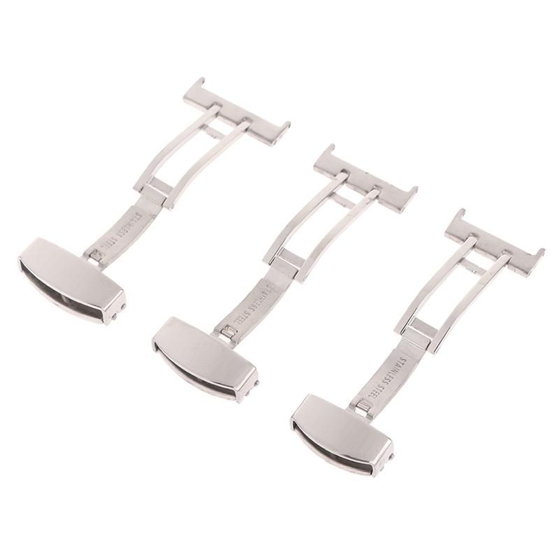 Cataramă de ceas cu fluture din oțel inoxidabil, 14 mm, 16 mm, 18 mm, 20 mm, 22 mm, catarame pliabile cu buton, pentru curea de ceas