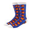 1 Pair Men's Fun Hip Hop Skateboard Beer Happy Art Print Mid Socks, EU38-46