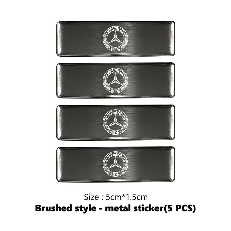 CGRE6 For Benz Aluminum Alloy Car Logo Stickers Auto Body Door Decorative Decals Accessories AMG W213 W124 W108 W126 Exclusive W204