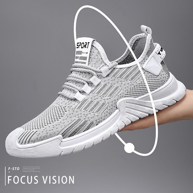 Foreign Trade 2025 Spring New Fashion Trend Mesh Breathable Lightweight Soft Sole Men's Versatile Casual Shoes Men