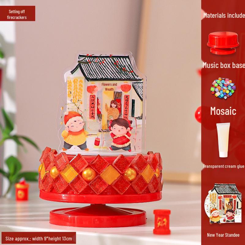 

Набор для мозаичной музыкальной шкатулки «Год Змеи» своими руками для детского Праздника Весны