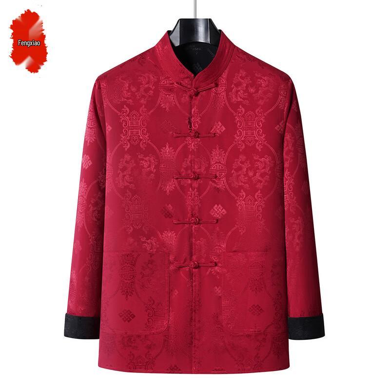 

Мужской осенне-зимний двусторонний комплект костюма Тан 4XL