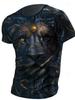 Flame Animal модная мужская футболка с 3D принтом футболка для уличного спорта уличная футболка черная рубашка с круглым вырезом летняя весенняя одежда одежда