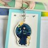 Demon Slayer Cartoon Acrylic Keychain Tokitou Muichirou Anime Action Figures Doll Kawaii Key Backpack Decoration Christmas Gifts