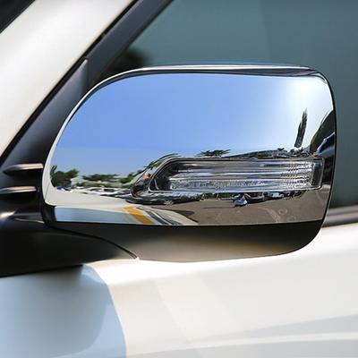 2PCS Rearview Mirror Trim for Toyota Prado J150 GX GXL Land Cruiser 2014 2015 2016 2017 2018 Bright Silver Refit Accessories