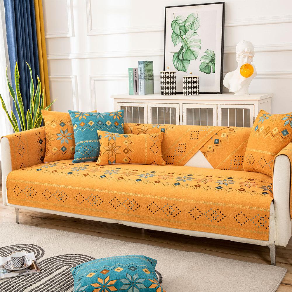 Four Seasons Universal Chenille Jacquard Poxi Sofa Cushion Modern Simple Non-Slip Sofa Cushion Towel