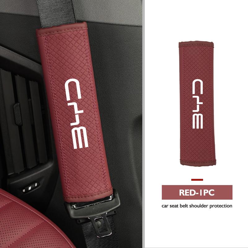 Leather Car Seat Belt Cover Shoulder Protection Strap Pad For BYD Tang F3 E6 Atto Yuan Plus Song Max F0 G3 I3 Ea1 G6