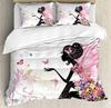 Floral Bedding Set Comforter Duvet Cover Pillow Shams Poppies Of Spring Season Pastoral Flowers Bot Bedding Cover Double Bed Set