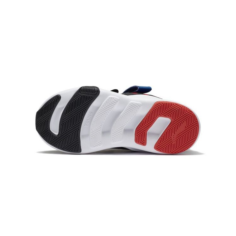 Li Ning Kids Tiger Power Shock Absorbing Casual Shoes Kids Casual Shoes Black Red YKNS002-3