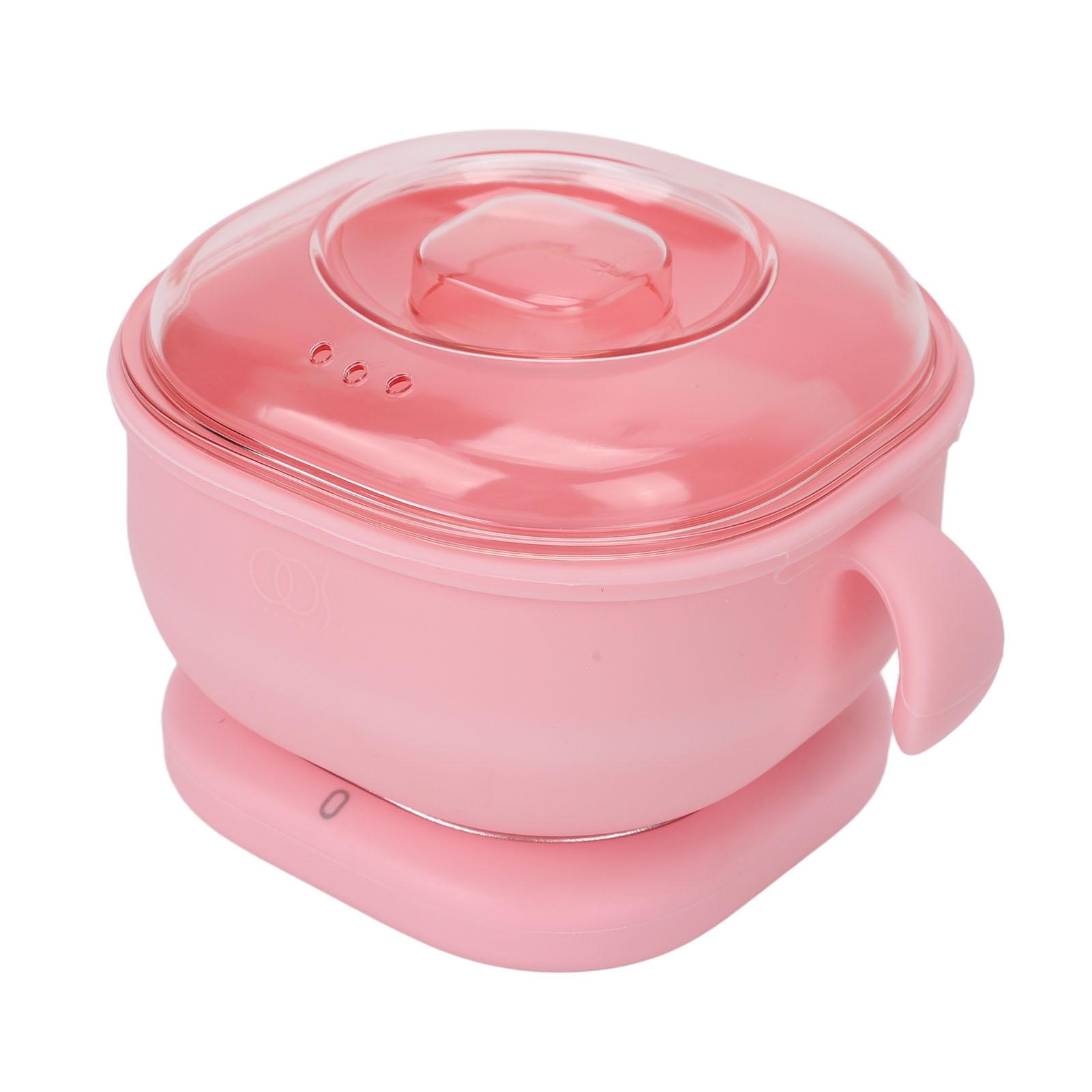 

Нагреватель воска для удаления волос, быстро нагревается, емкость 400 мл, силиконовый нагреватель воска, розовый EU Plug