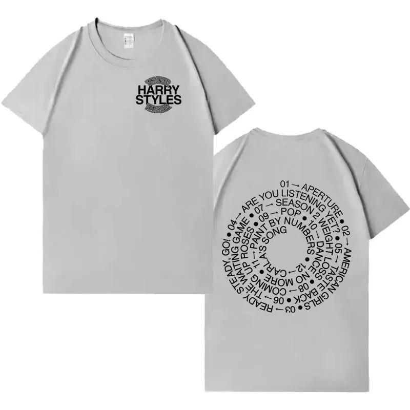 T-shirt Imprimé Lettres 2026 Nouveau Album Harry Styles T-shirt HipHop Confortable Ample Unisexe Décontracté Col Rond