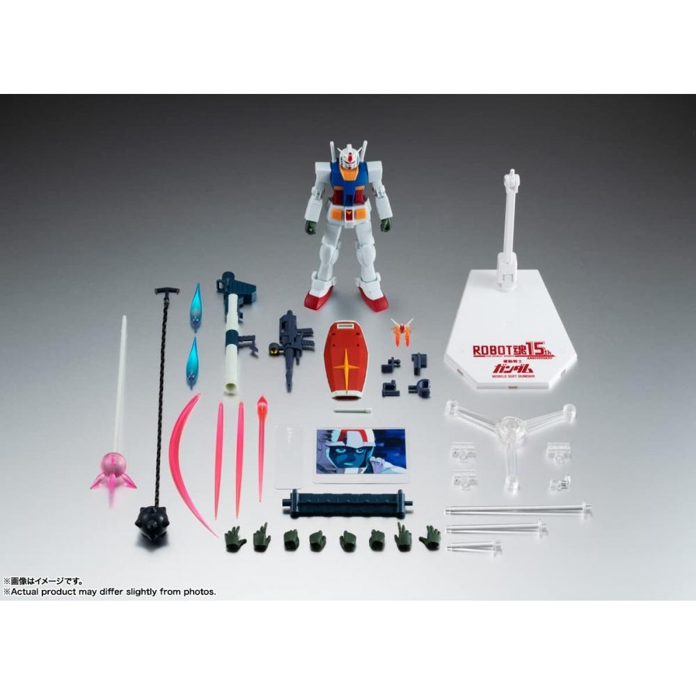 Bandai SPIRITS ROBOT Spirits SIDE MS Mobile Suit Gundam RX-78-2 Gundam Ver. A.N.I.M.E. ~ROBOT Spirits 15th ANNIVERSARY~ Approximately 125mm ABS&PVC Pa