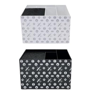 Držák na holičské nůžky, box na holičské doplňky, úložný box na holičské doplňky, organizér na sponky, hřebeny