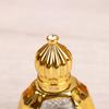 Mini Essential Oil Roller Bottle Crown Shape Perfume Bottling Portable Transparent Travel Electroplated Carve Glass Empty Bottle