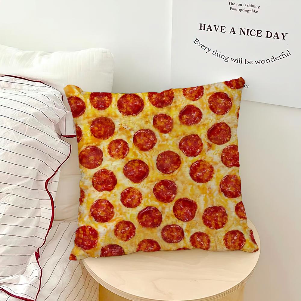 Funny Food Fried Egg Pizza Waffle cushion Living Room Bedroom Headboard Backrest Cushion Square Cushion Nap Time Pillow Case