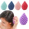 Silicone Shampoo Brush Scalp Massage Brush Wet and Dry Hair Washing Brush Water Droplets Shaped Shampoo Comb for Daily