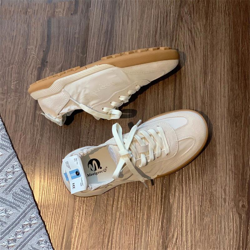Series German Training Shoes Soft Leather Breathable Forrest Gump Shoes Women's New Sports Little White Shoes