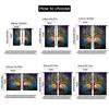 Vikama Piece Colourful Glass Tree Life Curtains Living Room Bedroom Kitchen Pocket Style Home Decor Curtain Darkening Polyester Ideal For Area