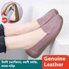 New Genuine Leather Loafers for Women, Flat and Versatile, Soft and Comfortable, Non-slip Cowhide Soles, Mother's Shoes