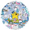 50PCS Cute Shark Cartoon Stickers for Phone, Computer, Laptop & Book - Waterproof Decorative Stationery Stickers
