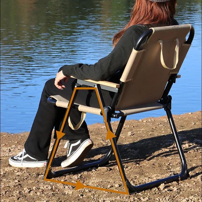 Portable Folding Outdoor Camping Chair, Oxford Fabric Picnic Furniture, Fishing Chair, Modern Travel Beach Sun Lounger
