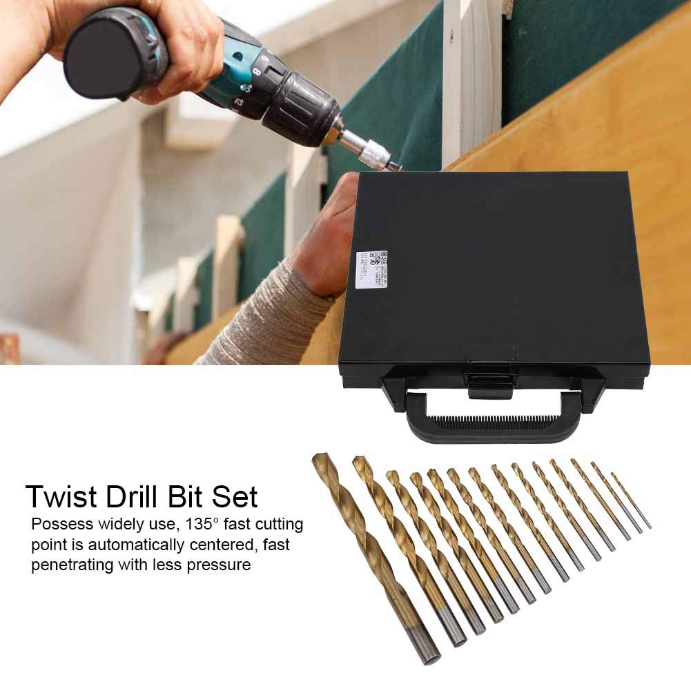 99PCS/Set Twist Drill High Speed Steel Titanium-plated Twist Drill Steel Plate Drill Mixed Drill Plastic Boxes