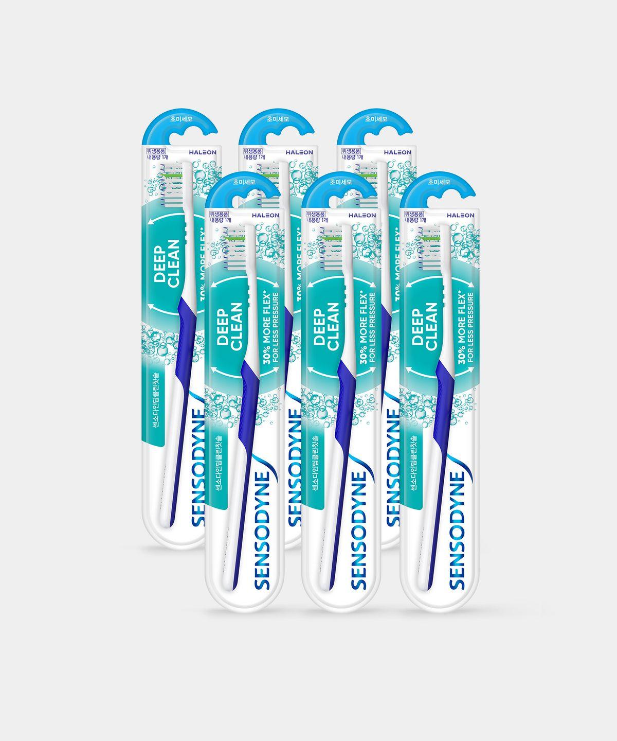 Sensodyne Deep Clean Ultra-Fine Bristle Toothbrush 6-Pack