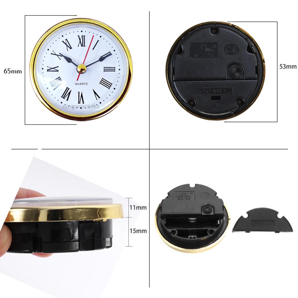 65MM Quartz Clock Head Embeddable Clock Core with Hands - Craft Accessory