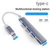 Practical USB Splitter Hub  Space-saving Universal USB Hub Adapter  4 in 1 USB3.0 Type-C 3.0 Hub Expansion Dock