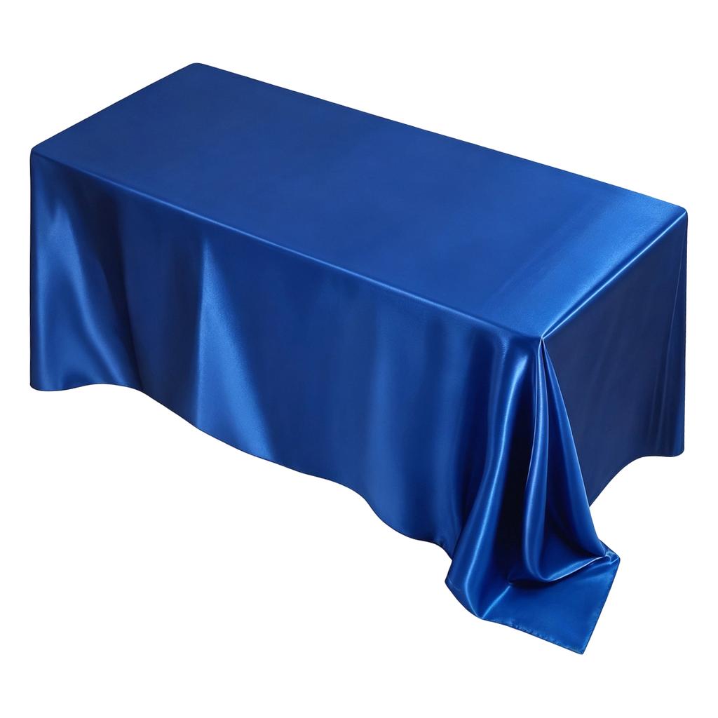 Satin Tablecloth and Table Runner, Polyester Table Cover for Wedding, Party, Christmas, Birthday, Hotel Decoration, 145305/57120