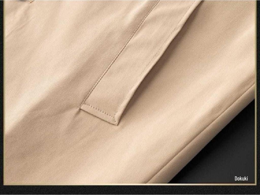 Men's Mid-Length Lapel Windbreaker: Lightweight, Loose-Fit Casual Jacket for Spring and Autumn