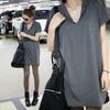 Summer Women's Big Size T-shirt 2025 Solid Color Loose Mid-Length Women T Shirt Women Summer Top