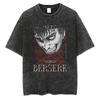 Japanischer Anime Berserk Retro Gewaschenes T-Shirt Herren und Damen Neu Sommer Harajuku Kleidung Lässig Rundhals Kurzärmeliges Oberteil